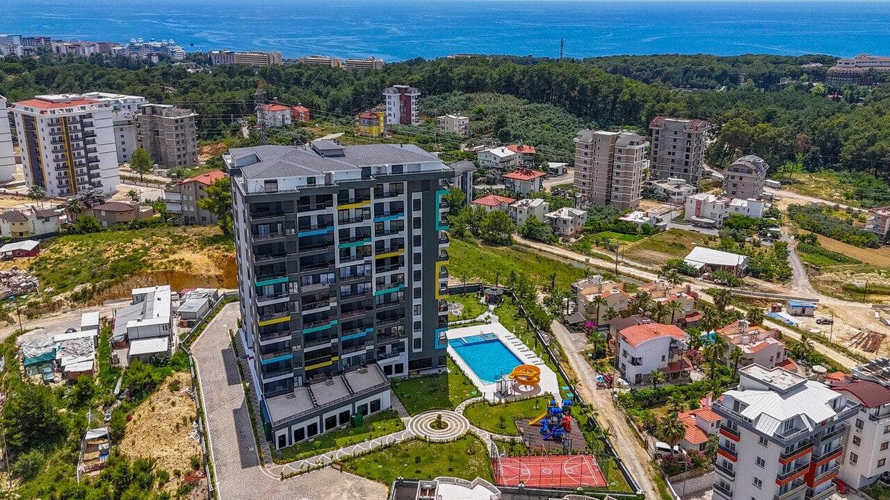Apartmán s panoramatickým výhľadom na more v Avsallare, Alanya