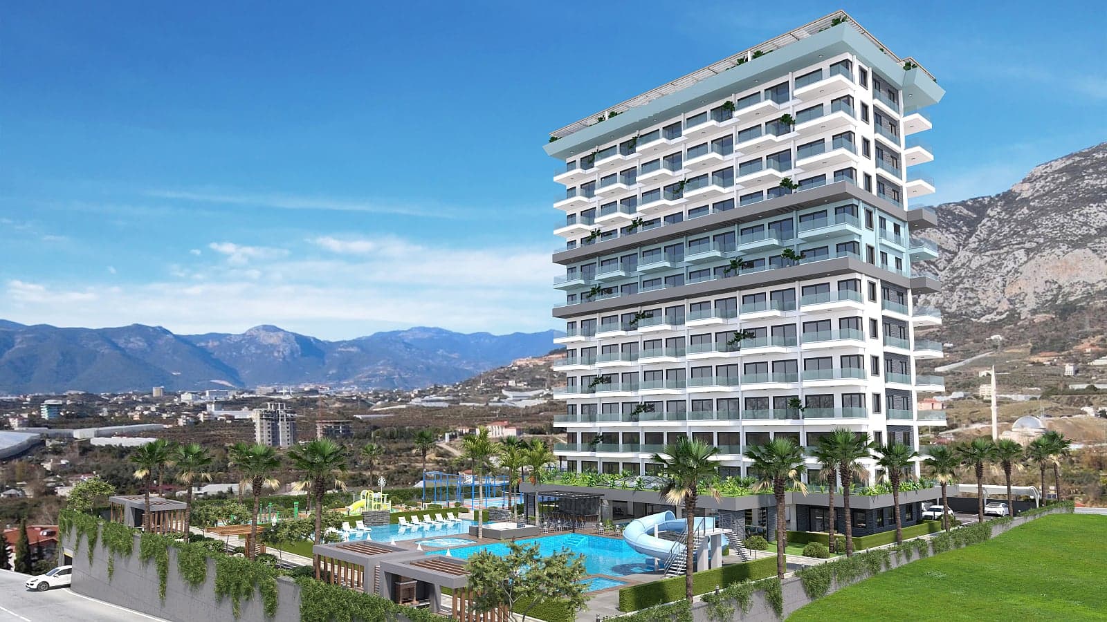 Byt na predaj v komplexe v Mahmutlare, Alanya